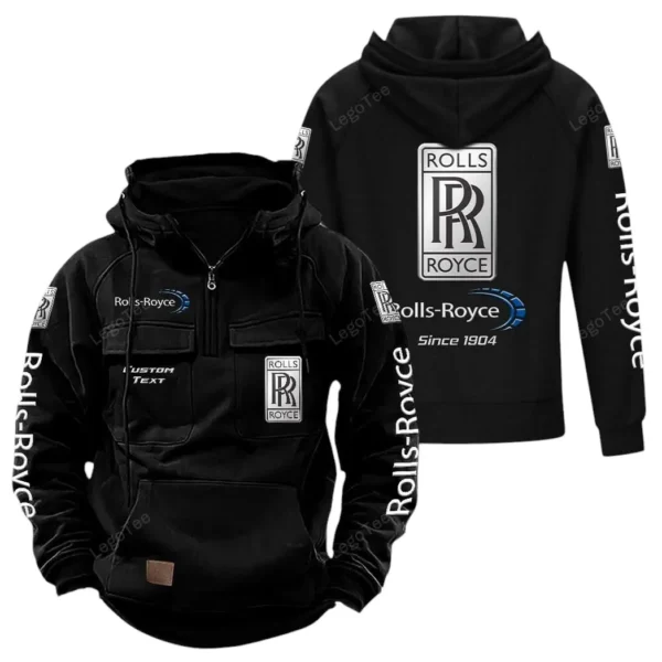 Exotic Luxury Ride Tactical Quarter Zip Hoodie, Exclusive Logo Hoodie For Car Enthusiasts CAR960 - Black