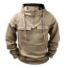 Prestige Sedan Tactical Quarter Zip Hoodie, Exclusive Logo Hoodie For Car Enthusiasts CAR109 - Khaki