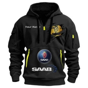 Hoodie Half Zipper Exclusive Logo Gift For Utility Auto Enthusiasts CAR113 - Black