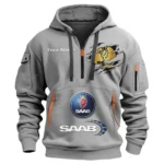 Hoodie Half Zipper Exclusive Logo Gift For All-Terrain SUV Enthusiasts CAR113 - Gray