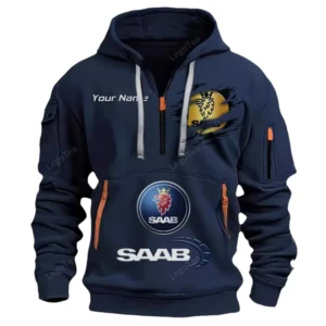 Hoodie Half Zipper Exclusive Logo Gift For Utility Auto Enthusiasts CAR113 - Navy