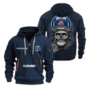 Hoodie Half Zipper Exclusive Logo Gift For All-Terrain SUV Enthusiasts CAR166 - Navy