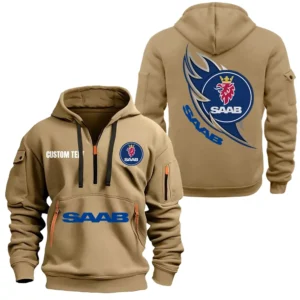 Utility Auto Hoodie Half Zipper, All Over Print Hoodie Gift For Utility Auto Enthusiasts CAR170 - Khaki