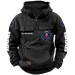 Executive Hatchback Tactical Quarter Zip Hoodie, Exclusive Logo Hoodie For Car Enthusiasts CAR164 - Black