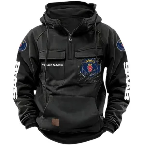 Executive Hatchback Tactical Quarter Zip Hoodie, Exclusive Logo Hoodie For Car Enthusiasts CAR164 - Black