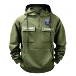 Everyday Auto Tactical Quarter Zip Hoodie, Exclusive Logo Hoodie For Car Enthusiasts CAR109 - Army Green