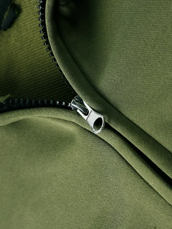 Compact Sedan Tactical Quarter Zip Hoodie, Exclusive Logo Hoodie For Car Enthusiasts CAR122 - Army Green - Image 5