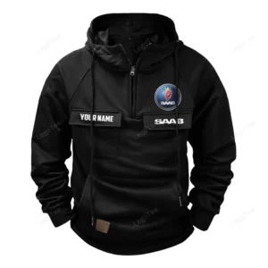 Touring Sedan Tactical Quarter Zip Hoodie, Exclusive Logo Hoodie For Car Enthusiasts CAR109 - Black
