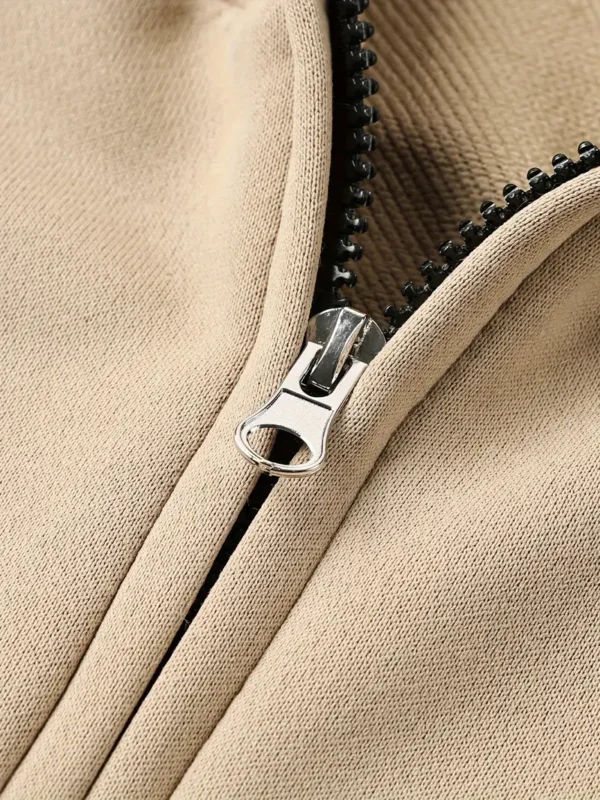 Performance Sedan Tactical Quarter Zip Hoodie, Exclusive Logo Hoodie For Car Enthusiasts CAR122 - Khaki - Image 4