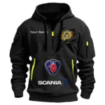 Hoodie Half Zipper Exclusive Logo Gift For Precision Handling Car Enthusiasts CAR113 - Black