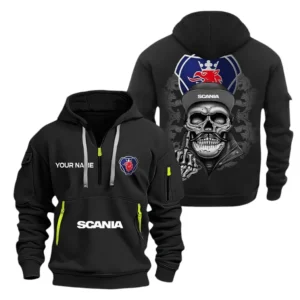 Hoodie Half Zipper Exclusive Logo Gift For Long Haul Legend Enthusiasts CAR166 - Black