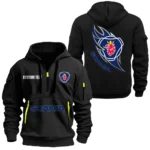 Long Haul Legend Hoodie Half Zipper, Exclusive Logo Hoodie For Long Haul Legend Enthusiasts CAR170 - Black