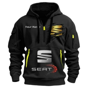 Hoodie Half Zipper Exclusive Logo Gift For Small SUV Enthusiasts CAR113 - Black