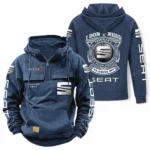 City Cruiser Tactical Quarter Zip Hoodie, Exclusive Logo Hoodie For Car Enthusiasts CAR106 - Dark Blue