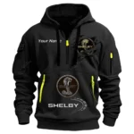 Hoodie Half Zipper Exclusive Logo Gift For Drag Strip Icon Enthusiasts CAR113 - Black