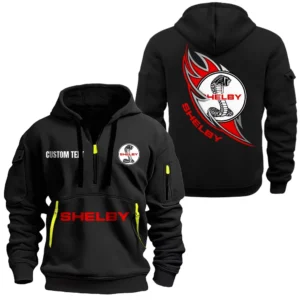 Drag Strip Icon Hoodie Half Zipper, All Over Print Hoodie Gift For Drag Strip Icon Enthusiasts CAR170 - Black