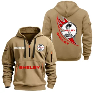 Auto Racing Hoodie Half Zipper, All Over Print Hoodie Gift For Auto Racing Enthusiasts CAR170 - Khaki