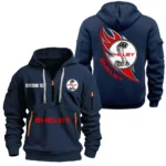 Speed Machine Hoodie Half Zipper, All Over Print Hoodie Gift For Speed Machine Enthusiasts CAR170 - Navy