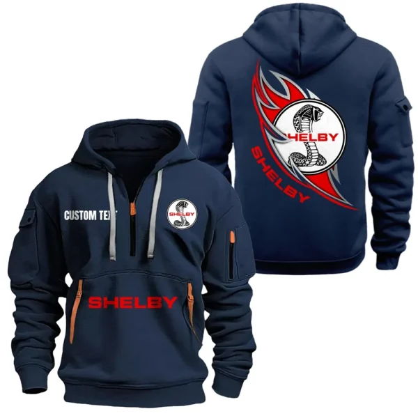 Speed Machine Hoodie Half Zipper, All Over Print Hoodie Gift For Speed Machine Enthusiasts CAR170 - Navy