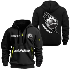 Snowmobile Hoodie Half Zipper, Exclusive Logo Hoodie For Snowmobile Enthusiasts CAR170 - Black