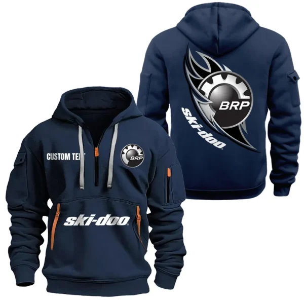 Snow Cruiser Hoodie Half Zipper, All Over Print Hoodie Gift For Snow Cruiser Enthusiasts CAR170 - Navy