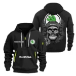 Hoodie Half Zipper Exclusive Logo Gift For Compact Hatchback Enthusiasts CAR166 - Black
