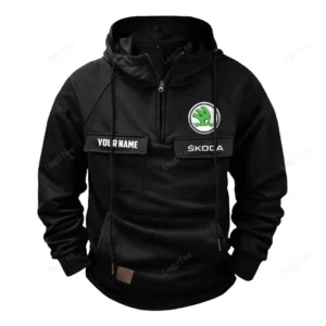 Everyday Driver Tactical Quarter Zip Hoodie, Exclusive Logo Hoodie For Car Enthusiasts CAR109 - Black