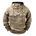 Affordable Ride Tactical Quarter Zip Hoodie, Exclusive Logo Hoodie For Car Enthusiasts CAR109 - Khaki