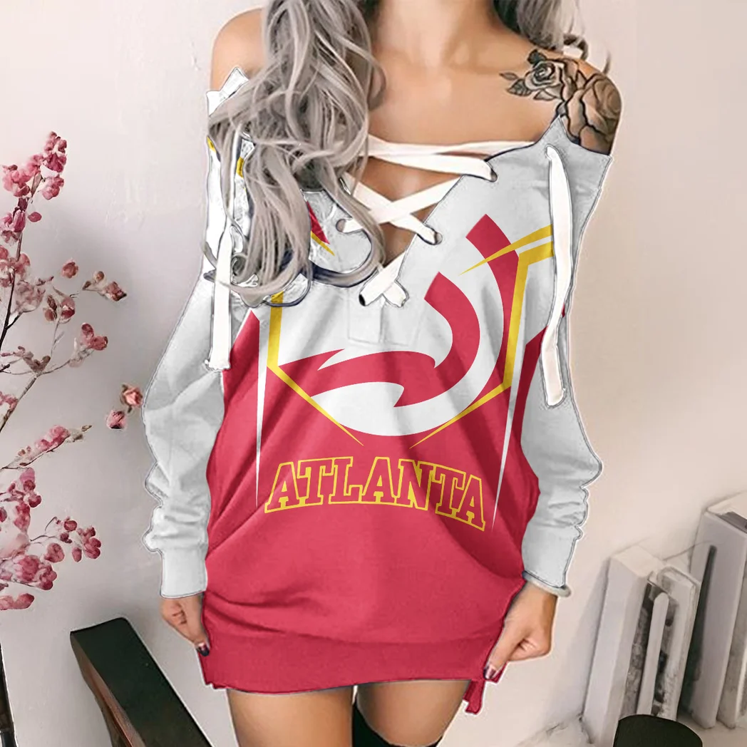 Slam Dunk Lifestyle Lace-Up Sweatshirt For Women, Bold Game Day Pullover HVN1279