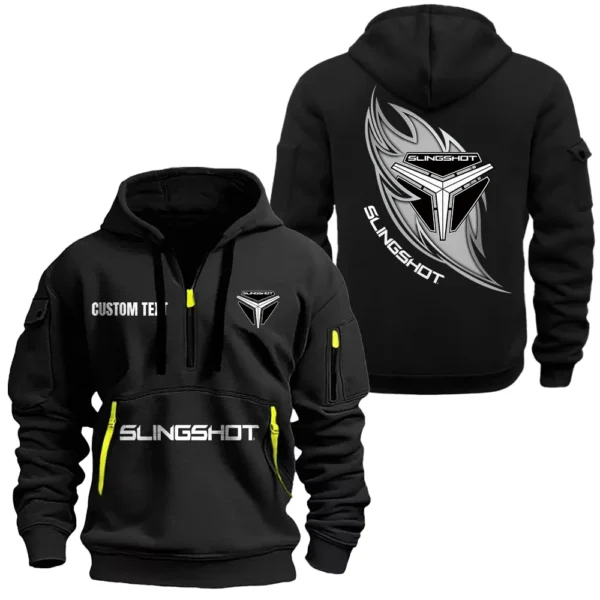 3-Wheel Ride Hoodie Half Zipper, Exclusive Logo Hoodie For 3-Wheel Ride Enthusiasts CAR170 - Black