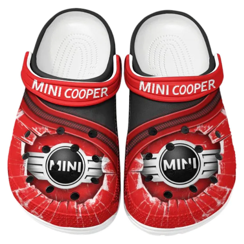 Small Crossover Lover’s All Over Print Clog, Slip-On Shoes for Daily Comfort and Garage Style CAR188 - Red