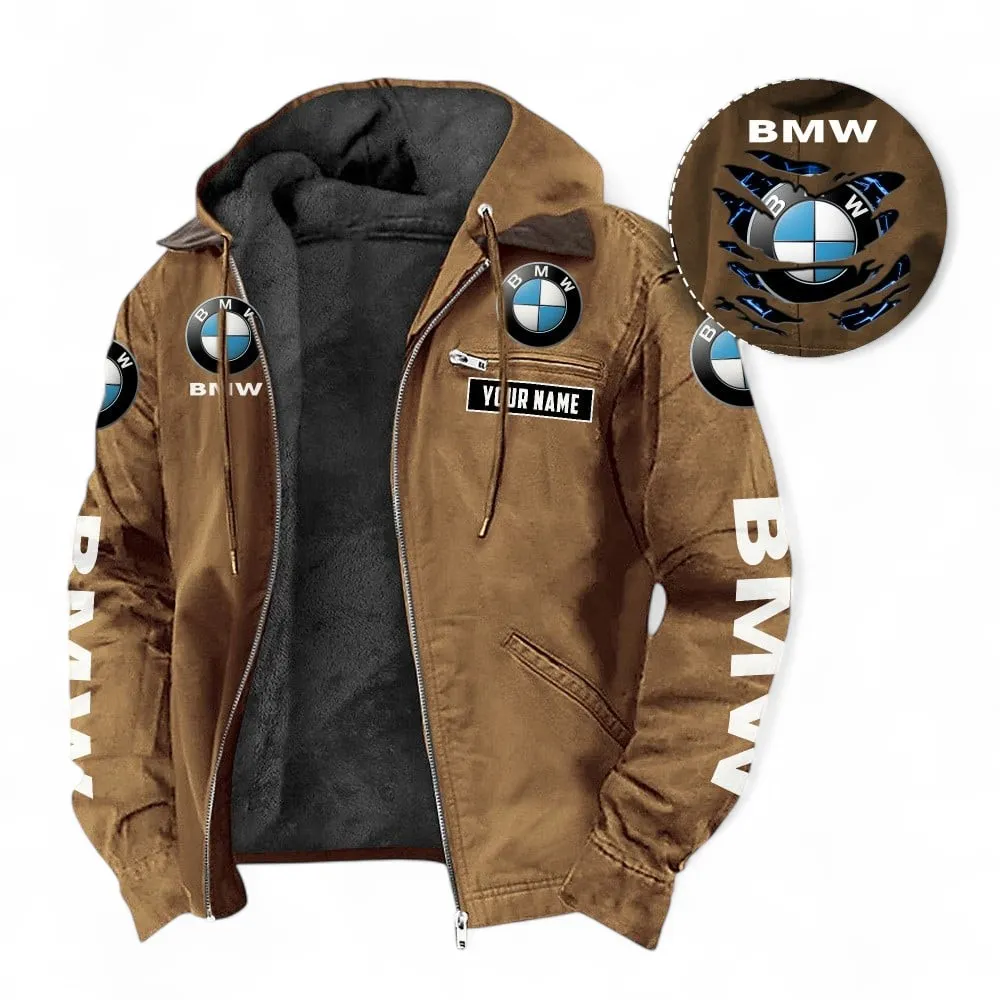 Small Executive Car Hooded And Flannel Hoodie, Exclusive Logo Hoodie For Car Lovers CAR391 - Camel