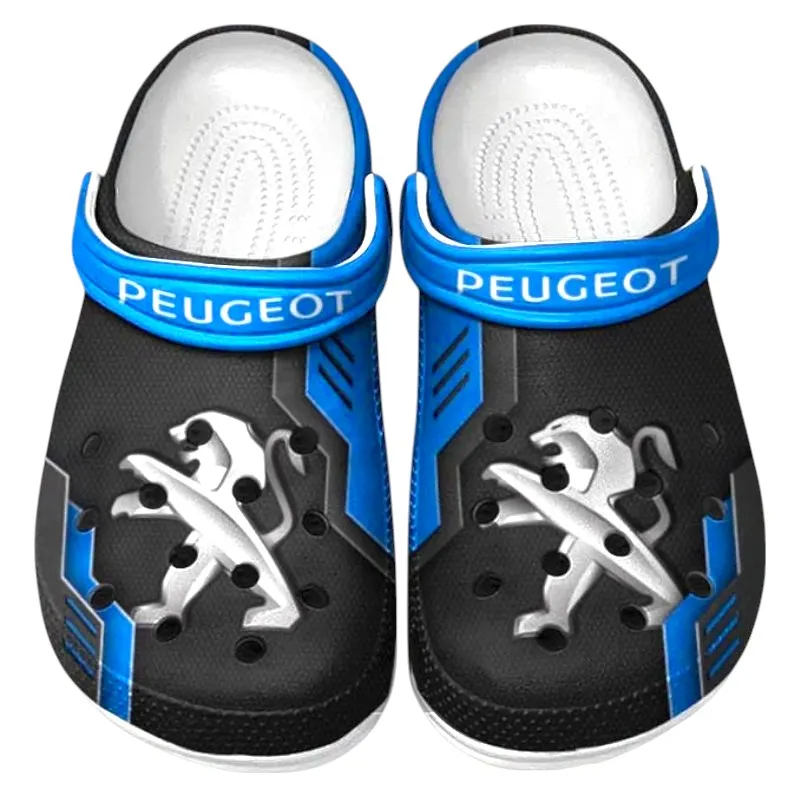Small SUV Culture Clog, Stylish All Over Print Lightweight Shoes for Auto Fans and Streetwear Style CAR185 - Blue