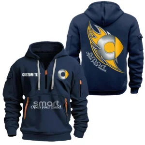 Subcompact Automobile Hoodie Half Zipper, All Over Print Hoodie Gift For Subcompact Automobile Enthusiasts CAR170 - Navy