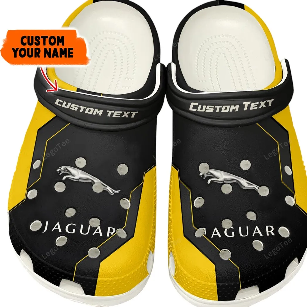 Sophisticated Car Culture Clog, Stylish All Over Print Lightweight Shoes for Auto Fans and Streetwear Style CAR140 - Yellow