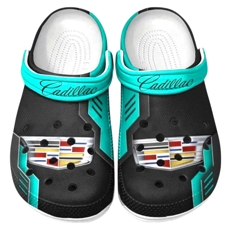 Sophisticated Urban Cruiser Lover’s All Over Print Clog, Slip-On Shoes for Daily Comfort and Garage Style CAR185 - Cyan