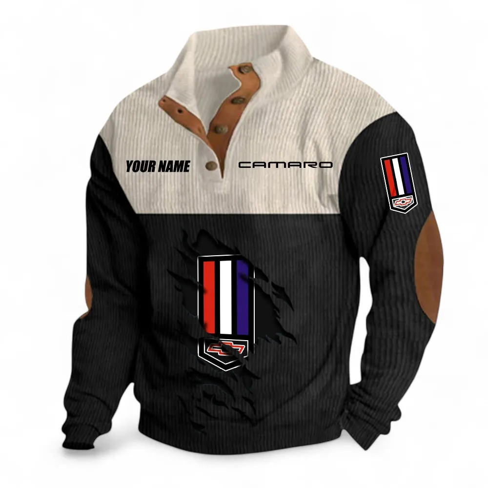 Sport Coupe Men's Stand Up Collar Base Shirt, Exclusive Logo Hoodie For Car Enthusiasts CAR402 - Black