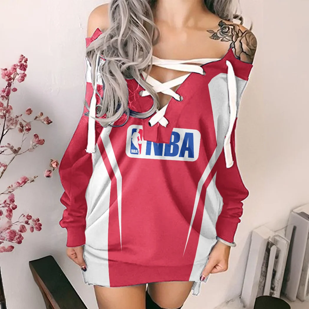 Sport Spirit Supporters Lace-Up Sweatshirt For Women, All-Season Pullover Hoodie HVN1274