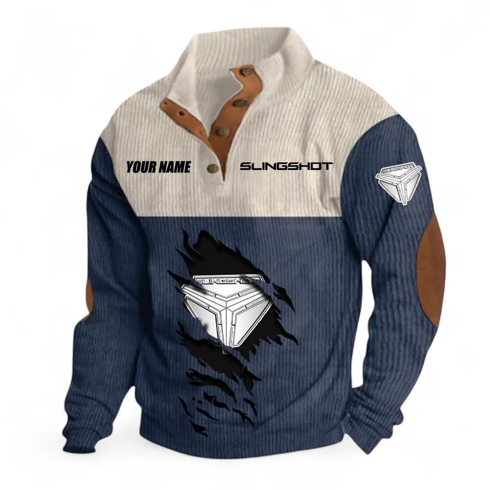 Sport Trike Men's Stand Up Collar Base Shirt, Exclusive Logo Hoodie For Car Enthusiasts CAR402 - Navy Blue