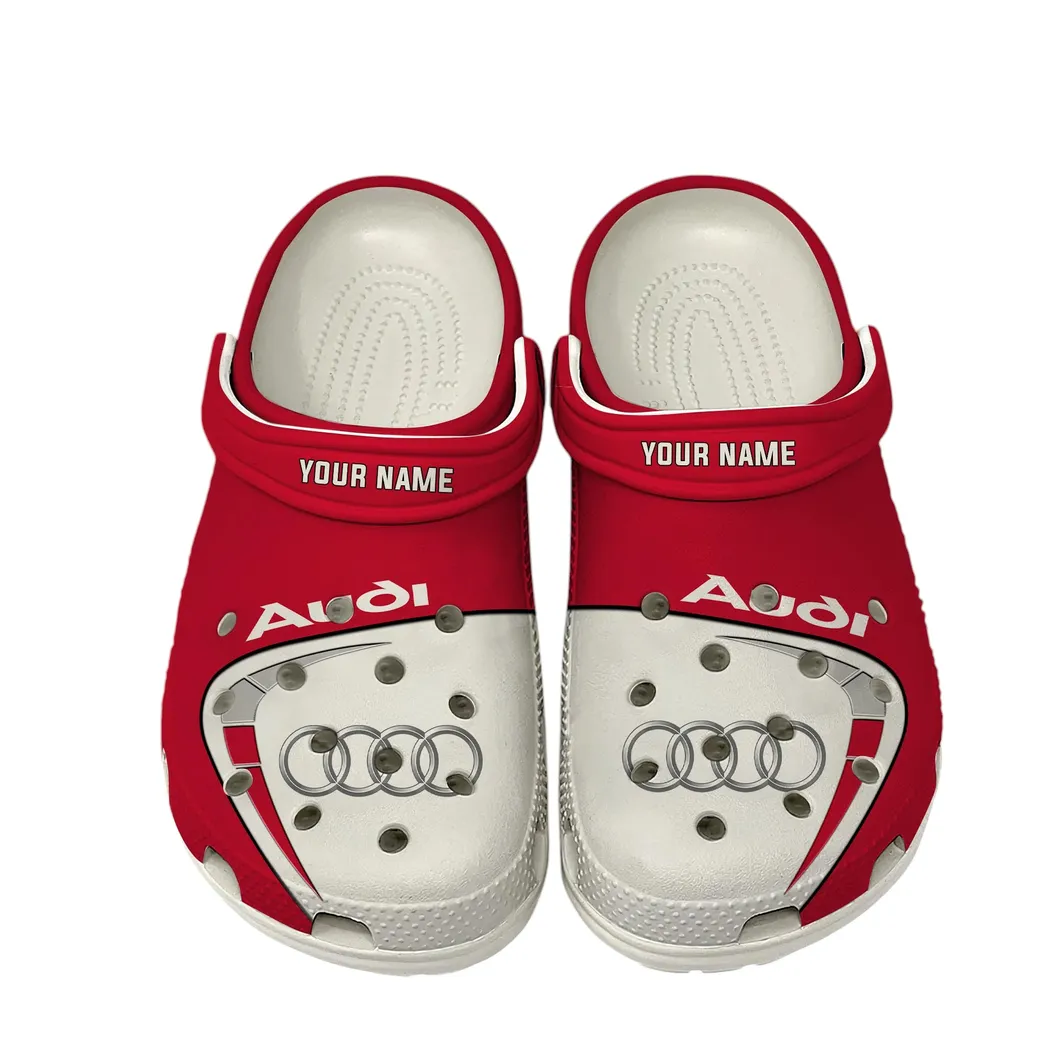 Sports-Inspired Sedan Culture Clog, Stylish All Over Print Lightweight Shoes for Auto Fans and Streetwear Style CAR168 - White