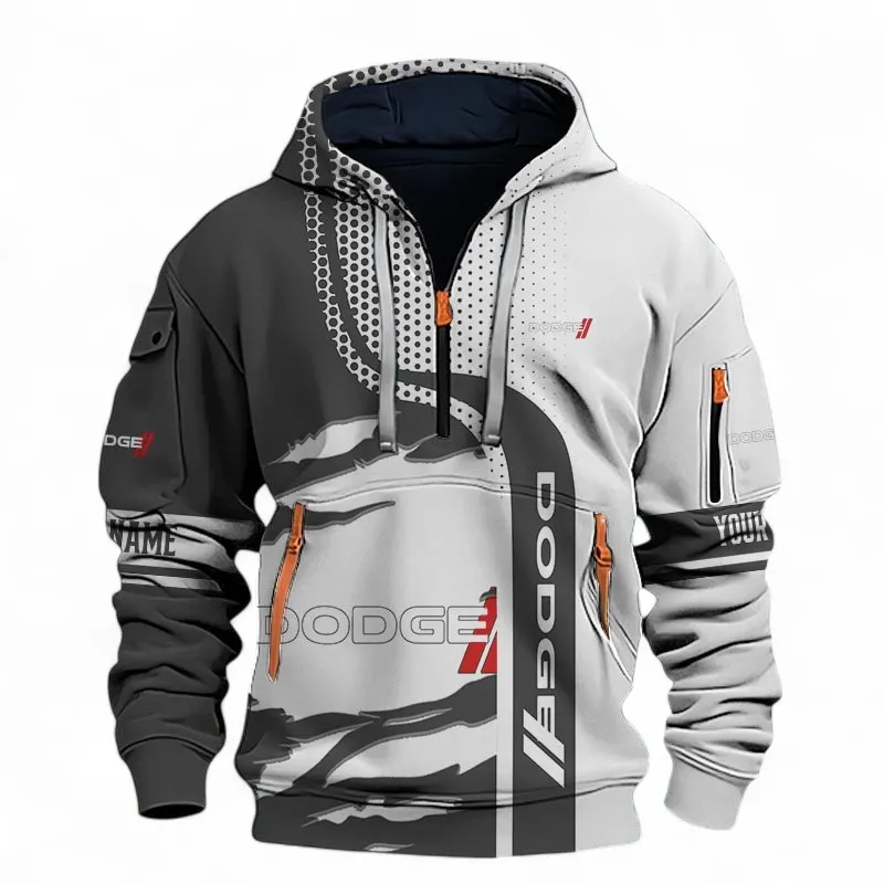 Sports Sedan Hoodie Half Zip 3D, Adventure-Ready Streetwear For Car Lovers CAR396 - Black