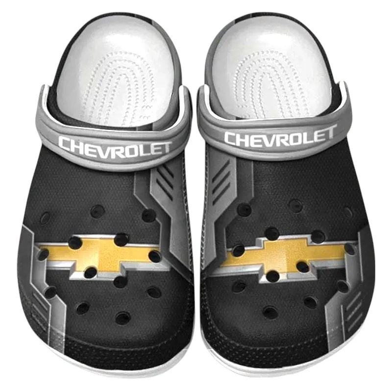 Sporty Compact Vehicle Lover’s All Over Print Clog, Slip-On Shoes for Daily Comfort and Garage Style CAR185 - Gray