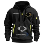 Hoodie Half Zipper Exclusive Logo Gift For Iconic Road Car Enthusiasts CAR113 - Black