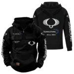 All-Terrain Ride Tactical Quarter Zip Hoodie, Exclusive Logo Hoodie For Car Enthusiasts CAR960 - Black