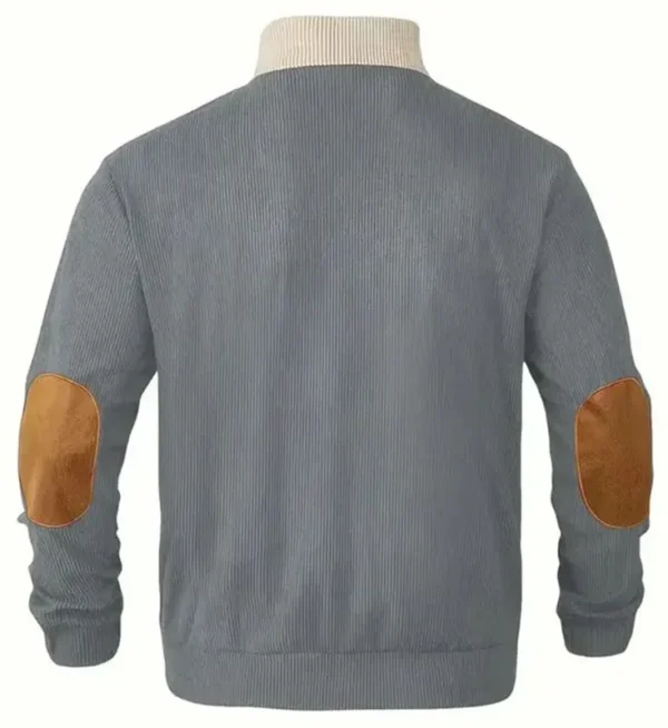Full-Size SUV Men's Stand Up Collar Base Shirt CAR480 - Gray - Image 2