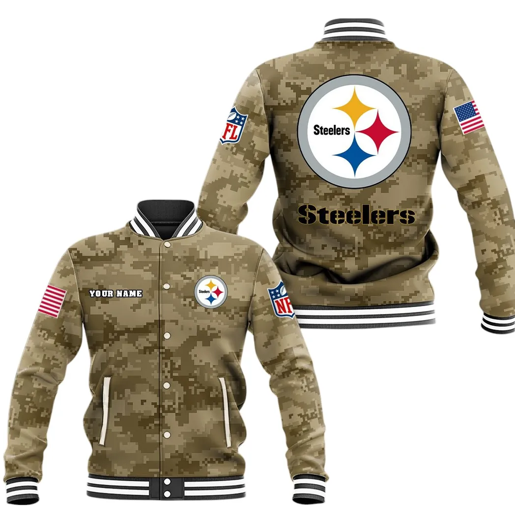 Steel Crew Baseball Jacket, Performance Fan Varsity Jacket DNFL128 - Brown
