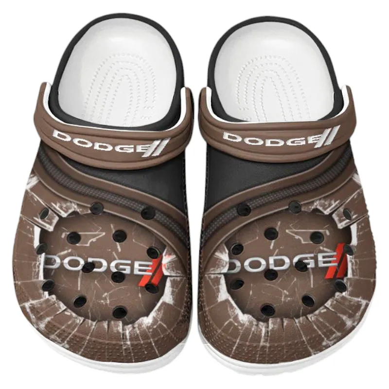 Street Machine Culture Clog, Stylish All Over Print Lightweight Shoes for Auto Fans and Streetwear Style CAR188 - Brown
