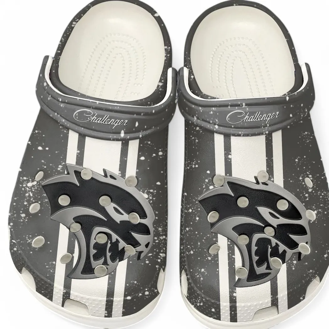 Street Machine Culture Clog, Stylish All Over Print Lightweight Shoes for Auto Fans and Streetwear Style CAR620 - White