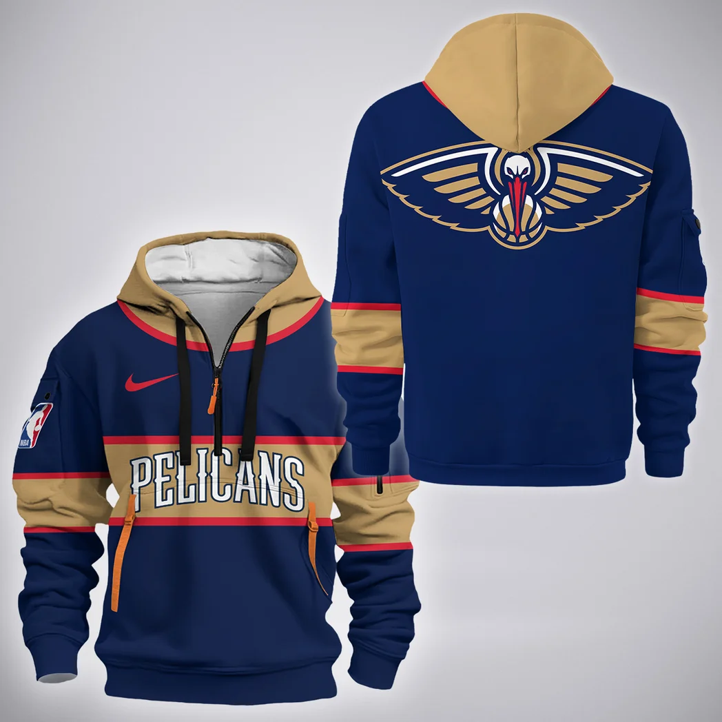 Streetwear Court Culture Hoodie Half Zip 3D, Supporter Style Half-Zip Hoodie HVN1275
