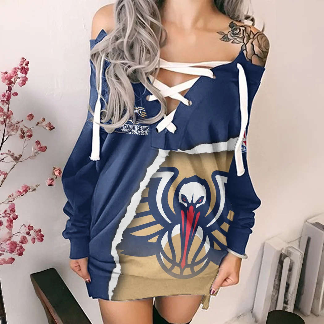 Streetwear Court Culture Lace-Up Sweatshirt For Women, Bold Game Day Pullover HVN1273